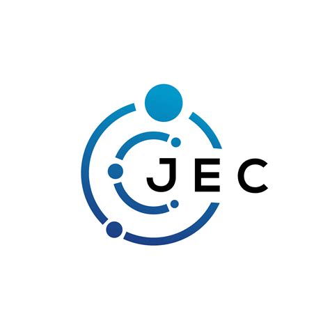 diseño de logotipo de tecnología de letras jec sobre fondo blanco. jec ...