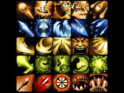 Game Graphics Ability icons by Anton Eremin on Dribbble