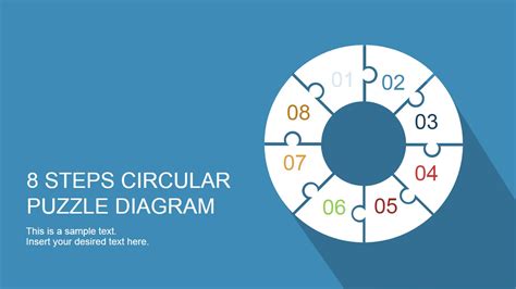 8 Step Circular Puzzle Diagram Template for PowerPoint - SlideModel