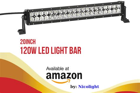 Nicoko Straight 20Inch 120w #ledlightbar with Chasing RGB halo+2 PCS #offroadledlightbar for ...