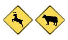 Sign Cattle Drive Ahead Free Stock Photo - Public Domain Pictures