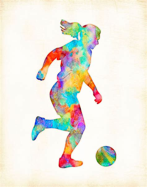 Girl Soccer Player Watercolor Art Print Signed by Dan Morris - Etsy