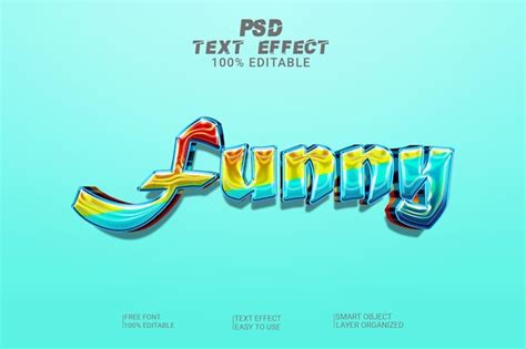 Premium PSD | Funny 3d psd text effect style