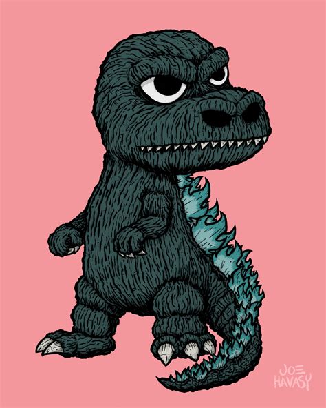 Mini Godzilla 8x10" print — Cute-Sturbing: Art By Joe Havasy