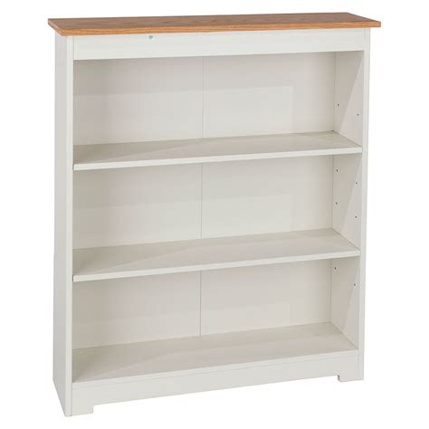 Thornton White Low Wide Painted Bookcase | Soft White | Self Assembly ...