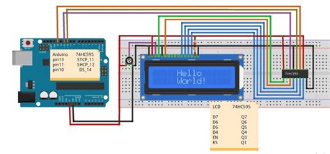 3 wire Lcd Control using 74Hc595 Shift resister with Arduino - Razib Shahadat