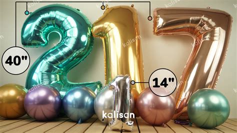 14" Foil - Numbers Balloon - Kalisan Balloon