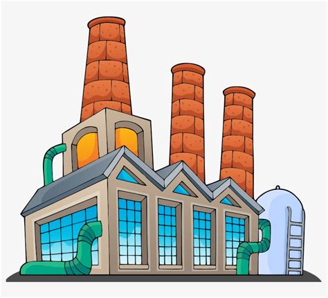 Factory Clipart Transparent Building - Factory Building Factory Cartoon PNG Image | Transparent ...