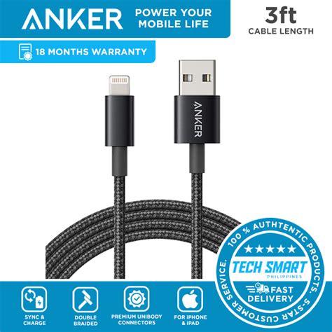 Anker Premium Nylon Lightning Cable 3ft, Apple MFi Certified for iPhone ...