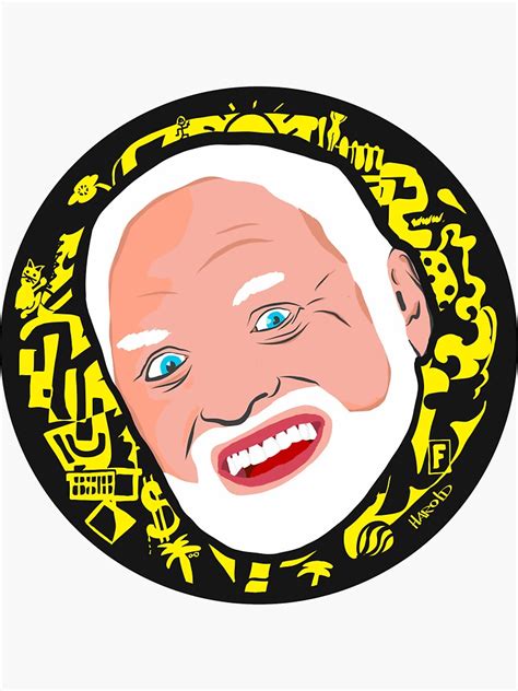 "Hide the pain Harold" Sticker for Sale by sdamsterdam | Redbubble