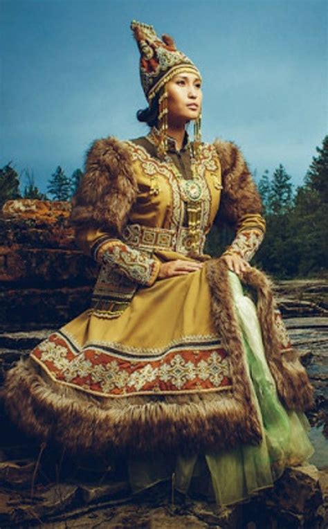 Siberian national costumes Yakutia Russia Traditional Fashion, Traditional Dresses, Folklore ...