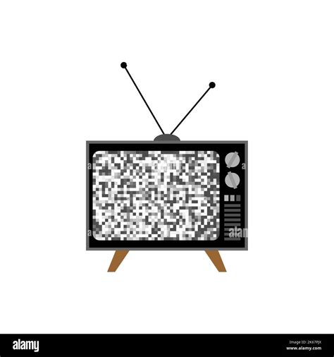 Broken old TV isolated. Vector illustration Stock Vector Image & Art ...