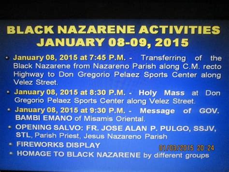 Route of the Procession of Black Nazarene In CDO