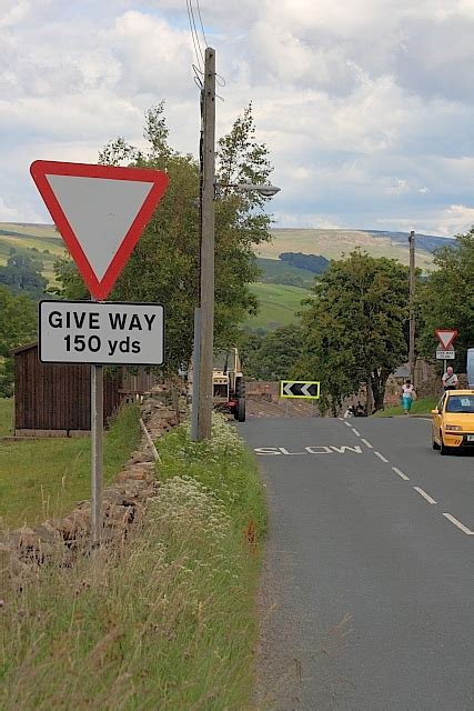 Give Way Sign, B6255 © Mick Garratt :: Geograph Britain and Ireland