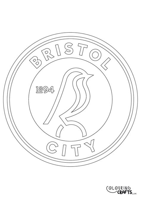 Bristol City Badge Printable Colouring Page - Colouring Crafts