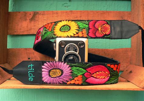 Leather Camera Strap Colorful Camera Strap Gift | Etsy