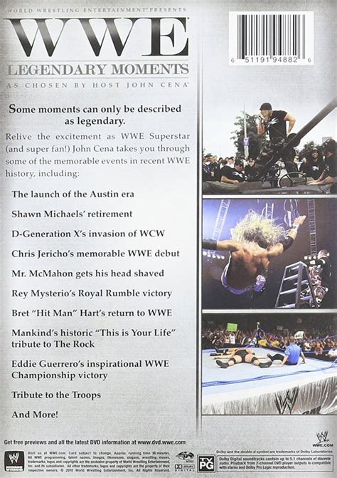 Cover for the WWE Legendary Moments DVD & John Cena Involvement | Wrestling DVD Network