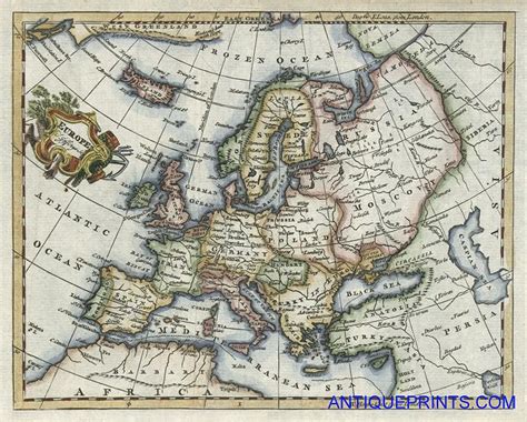 Stock images - high resolution antique maps of Europe