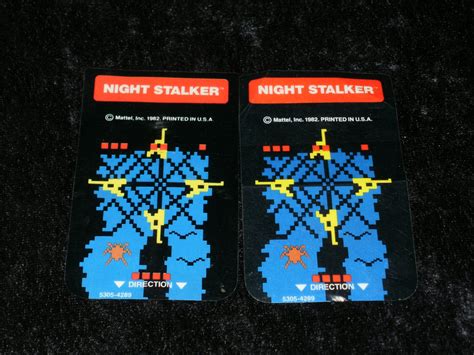 Night Stalker - Mattel Intellivision - Controller Overlays Only