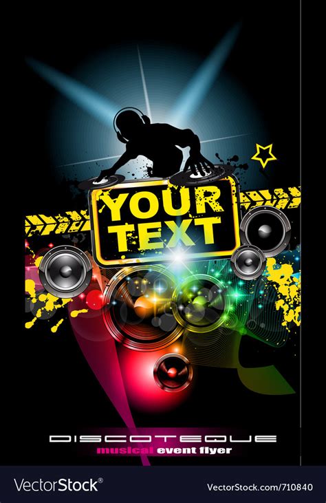 Dj poster Royalty Free Vector Image - VectorStock