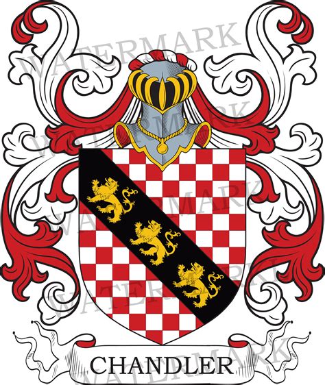 Chandler Family Crest Digital Download Chandler Coat of Arms JPG File Heraldry, Genealogy ...