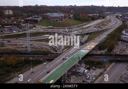 drone aerial I-75 interstate bridge construction Cincinnati Ohio Stock Photo - Alamy