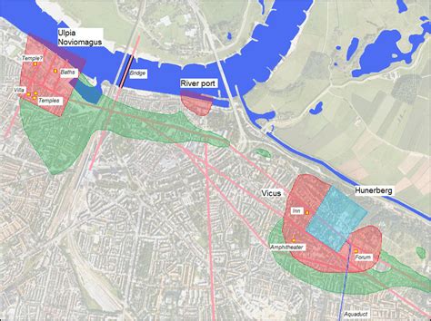 Map of Nijmegen in the second century - Livius