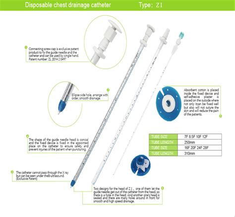 Ce/iso Disposable Iv Chest Thoraic Drainage Catheter - Buy Chest Drainage Catheter With Trocar ...