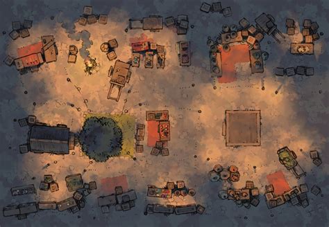 The Market Festival, a free battle map for D&D (or other RPGs)