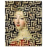 Runway Avenue Classic and Figurative Wall Art Canvas Prints 'The Golden Queen' Portraits - Gold ...