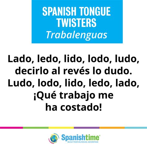 Tongue Twisters For Kids In Spanish