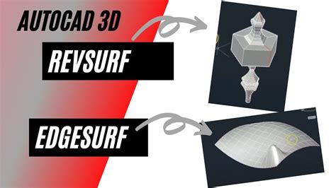 Pasos para utilizar los comandos: REVSURF y EDGESURF en AutoCad - YouTube