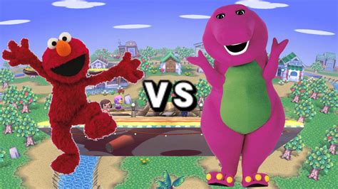 Mii Battle: Elmo vs. Barney by SuperCaptainN on DeviantArt