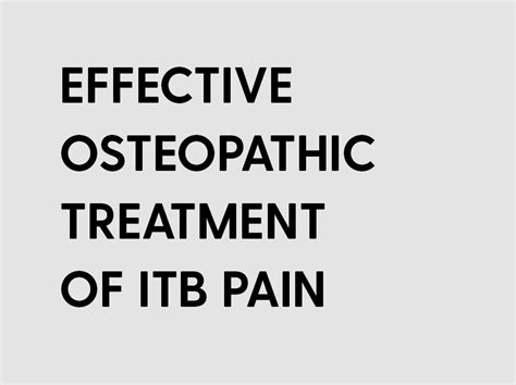 Treat ITB syndrome with Osteopathy