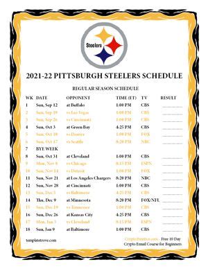 Faith Carroll Trending: Pittsburgh Steelers Spielplan