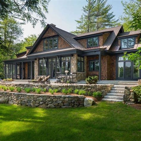 50 rustic contemporary lake house with privileged house design 2019 22 ...