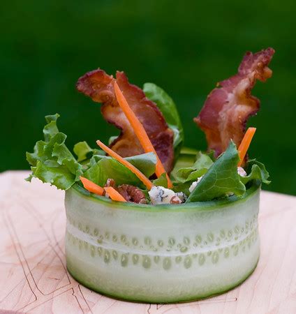 Cucumber Wrap Salad with Bacon and Blue Cheese - Framed Cooks