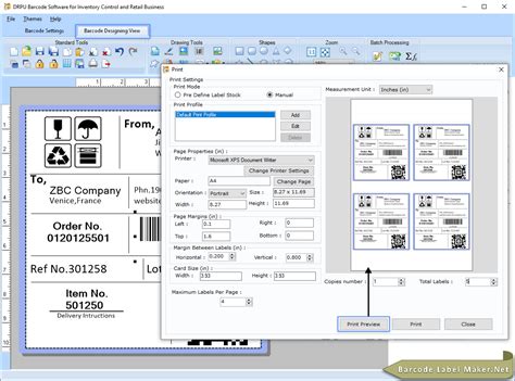 Inventory label maker software retail barcode generator sticker
