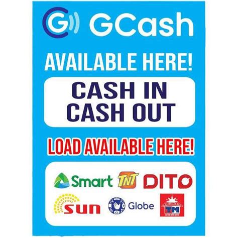 SIGNAGE GCASH CASH IN CASH OUT / SERVICE FEE / LOADING STATION | Lazada PH