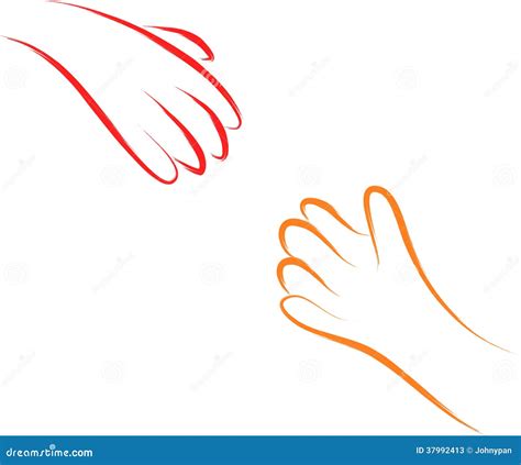 Helping hands stock vector. Illustration of child, human - 37992413