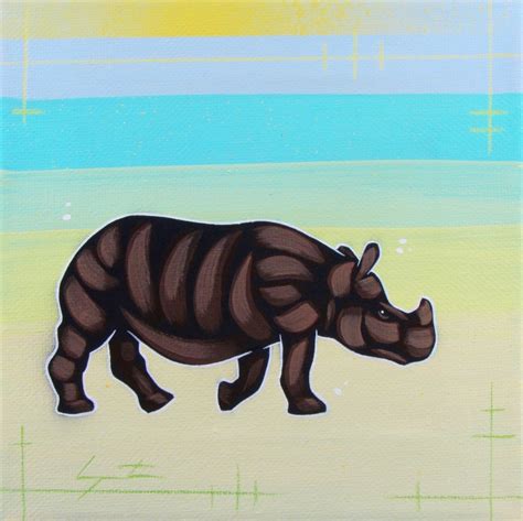 TetraModal — “Rhino” Acrylic, spray paint, and colored pencil...