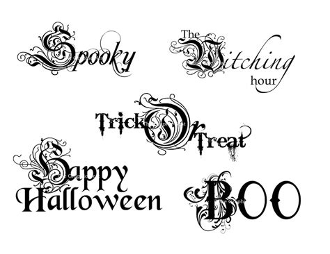 Halloween Word Art. Digital Files - Etsy