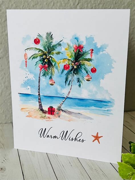 Tropical Christmas Cards, Personalized Christmas Cards, Palm Tree ...