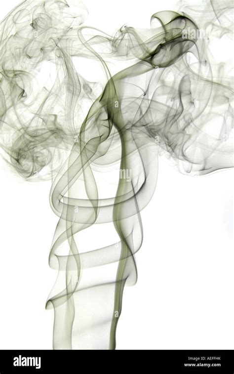 Abstract Colourful Incense Smoke Art on a White Background Stock Photo - Alamy