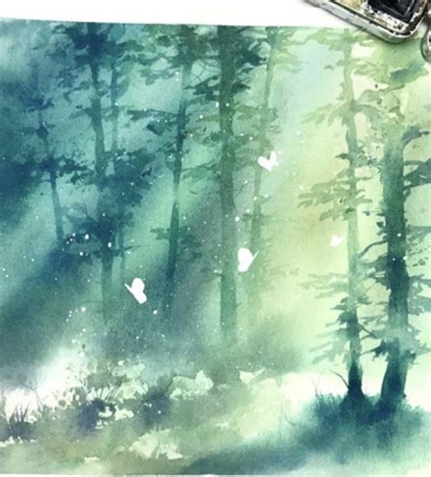 Mist, Light, and Shadow: How to Paint a Watercolor Forest | Skillshare Blog