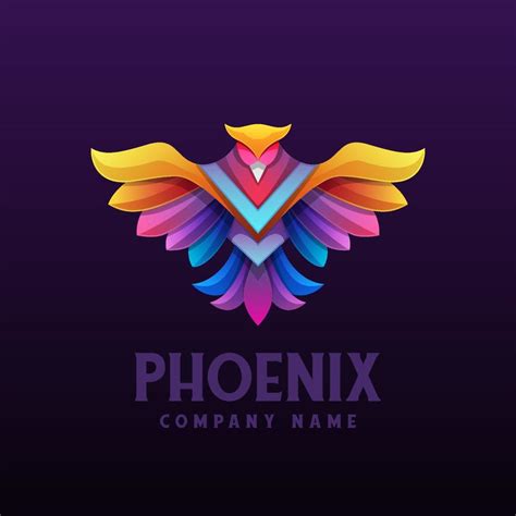 colorful phoenix logo illustration premium vector 8214635 Vector Art at ...