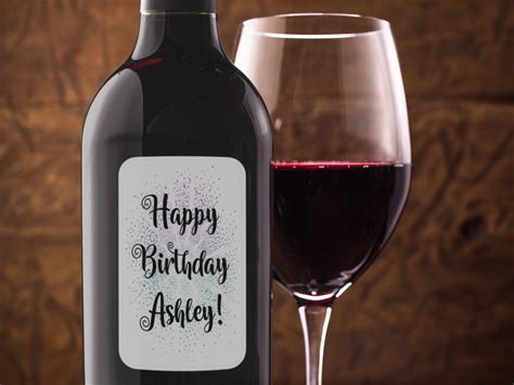 Custom Happy Birthday Wine Bottle Label Best Friend Birthday | Etsy