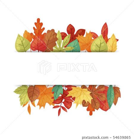 Vector Fall Leaf Border