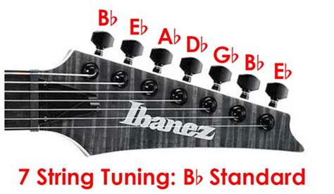 How to Tune a 7 String Guitar (Songs, Alternate Tunings, Diagrams) - Guitar Gear Finder