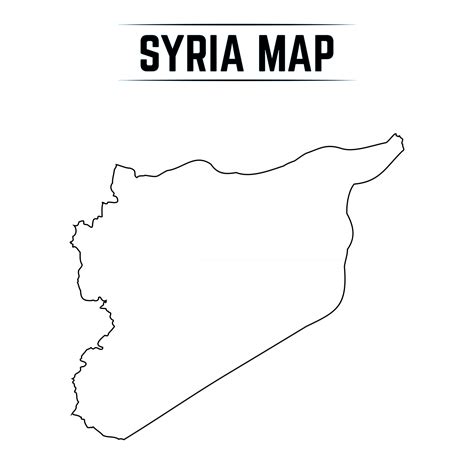 Outline Simple Map of Syria 2905455 Vector Art at Vecteezy